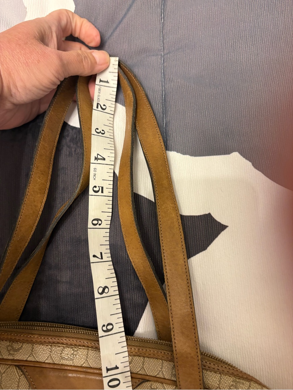 🌟RARE🌟VTG Christian Dior Honeycomb Shoulder BagTan Canvas Leather Marc Bohan Era - Picture 15 of 16